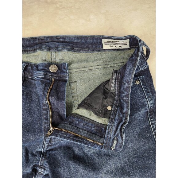 Buffalo David Bitton Jeans Mens 34x30 Jackson-X Straight Stretch Dark Wash - Picture 6 of 16